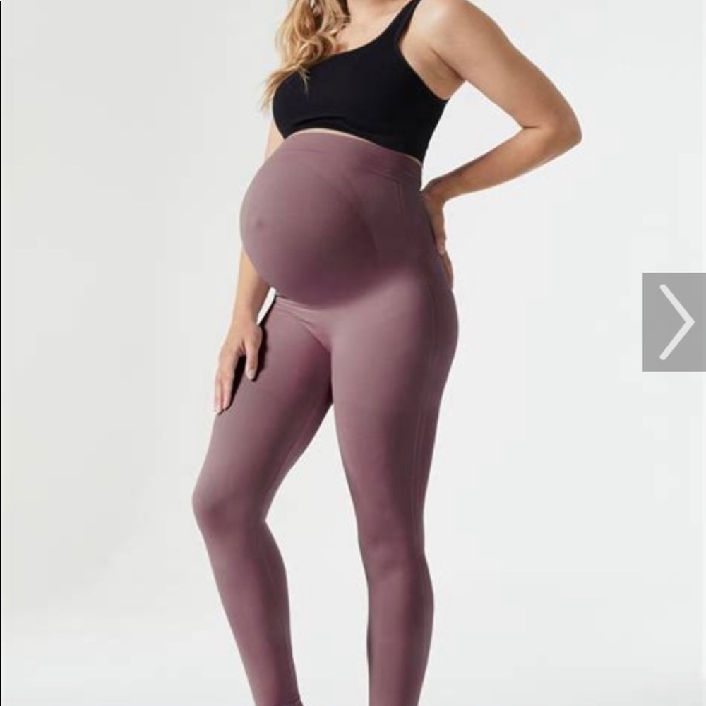 Blanqi maternity support leggings, in fawn (mauve)